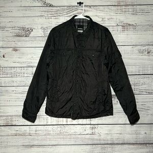 Prana Men's Jacket black and purple plaid Small